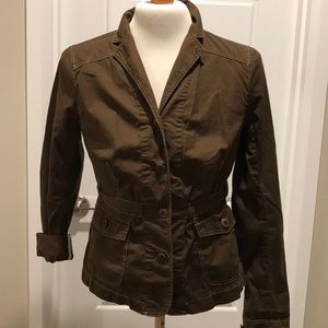 Jcrew light weight twill brown jacket